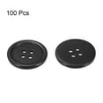 thumbnail image 3 of Unique Bargains Black Resin Round 4-Hole Sewing Buttons (100 Pack), 3 of 5
