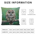 thumbnail image 5 of Orinice Owl Branch Green Background Graphic Decorative Cushion Throw Pillow Cover 24x24in, 5 of 5