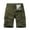 Army Green#, variant on Fmbrln Mens Summer Cotton Multipockets Cargo Shorts Fashion Casual Button Zipper Drawstring Elastic Waist Outdoor Hiking Shorts