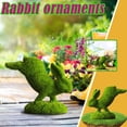 thumbnail image 2 of Utoimkio Easter Decorations for the Home 1PC Flocked Rabbit Easter Decor Resin Garden Bunny Statue Easter Garden Ornament Easter Decor, 2 of 9