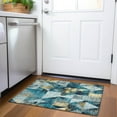 thumbnail image 4 of Dalyn Rugs Machine Washable Indoor/Outdoor Chantille Teal 1'8" x 2'6" Rug, 4 of 7