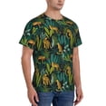 thumbnail image 2 of Vsdgher Jungle Leopard Yellow Print Men's Dry Fit Mesh Athletic Shirts Moisture Wicking Tennis T-Shirt Tops, 2 of 9