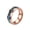 8MM Rose Gold, variant on Unisex Stainless Steel Iridescent Abalone Shell Pattern Inlay Ring Minimalist Stackable Band for Him and Her 4mm Rose Gold Size 11