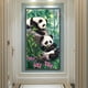 thumbnail image 2 of (Y1012) Resina Diamante La Serie Animal Panda Del Bambú Con Diamantes 40*70CM, 2 of 9