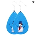 thumbnail image 2 of Christmas Faux Leather Earrings Santa Xmas Tree Snowman Earrings Dangle Earrings, 2 of 10