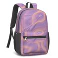 thumbnail image 3 of 17 Inch Lightweight Backpack,PVC Waterproof Oxford Fabric, Ergonomically Designed, with Large Capacity, Adventure Map Print, 3 of 5