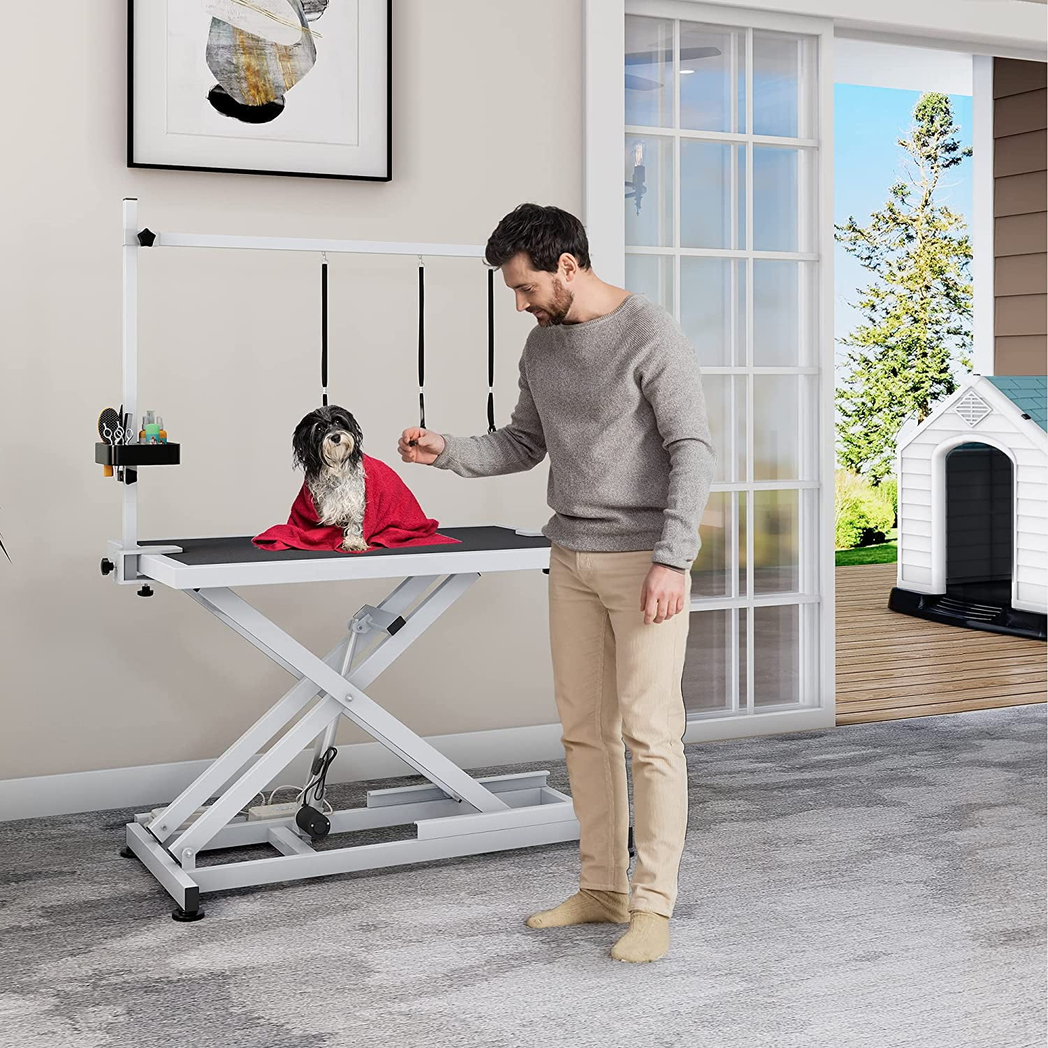 Dextrus Electric Lift Dog Grooming Table, Heavy Duty for Large