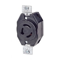 Leviton 7310-B Receptacle Locking Blade Non-NEMA 20A 125/250V 3P3W Non-Grounding - Black