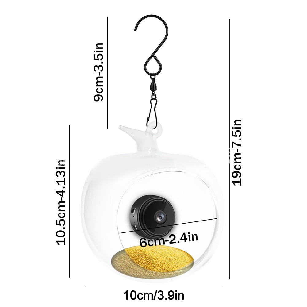 yaaqii 1x indoor home Outdoor Garden For Smart Bird Feeder with Video Camera for windowsill
