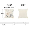 thumbnail image 5 of Spring Pillow Covers 18x18 Inch 2 Pcs, Watercolor Blue Flower Leaves Decorative Throw Pillows,Plant Floral Leaf Summer Seasonal Outdoor Decor Pillowcase Cushion Cover for Couch Sofa, 5 of 6