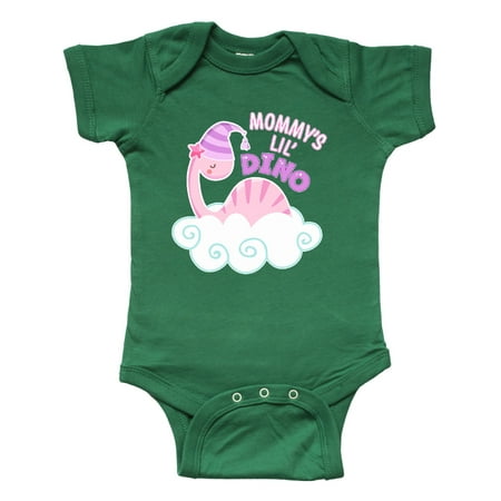 

Inktastic Mommy s Lil Dino with Cute Pink Baby Dinosaur Gift Baby Boy or Baby Girl Bodysuit