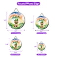 thumbnail image 5 of Happy St. Patrick’s Day Poodle with Green Hat Shamrocks Rainbow Round Wood Sign Poodles Dog Lover Gifts Idea Hanging Wall Home Decor - 03007, 5 of 5