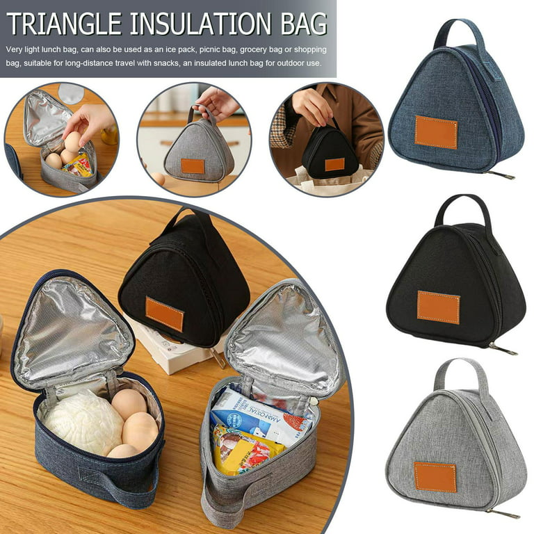 Mini Triangle Lunch Box Ice Pack Bento Bag Breakfast Food Insulated ThermLK