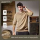 thumbnail image 2 of Suéter de punto nuevo de otoño e invierno para hombre, suéter holgado de cuello redondo, estilo perezoso, sudadera con capucha, ropa de manga larga de color sólido, 2 of 4