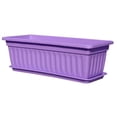 thumbnail image 2 of Flower Window Pp Resin Rectangular Window Planters Vegetables Growing Container Garden Flower Plant Pot for Balcony with Tray, 2 of 2