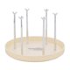 thumbnail image 1 of Soporte para tazas de 6 ganchos, estante de almacenamiento con bandeja de drenaje, colgador de taza de agua creativo extraíble para baño, soporte de Beige Gloria Titular de la taza, 1 of 7