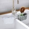 thumbnail image 5 of 1PC Sink Shelf Soap Sponge Cloth Drain Rack Storage Basket Bag Holder Adjustable Bathroom Holder Sink Kitchen Accessories white, 5 of 9