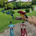 thumbnail image 4 of Uanit Parrot Wind Chime,Bird Wind Chimes Swinging Parrot Sculpture for Outsides,Hanging Decor Cute Memorial Wind Chimes Home Garden Ornaments, 4 of 8