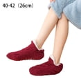thumbnail image 4 of Qarigey 2 piezas de calcetín cálido para niños de invierno frío, calcetines suaves, calcetería cómoda, accesorio de calentamiento, Accesorios de disfraces Vino rojo 40 a 42, 4 of 6