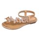 thumbnail image 1 of Bmisegm Women's Fashionable Flat Sandals with Rhinestones and Elastic Strap Sandals Sandals Women Summer Rose Gold 8.5, 1 of 9