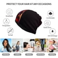 thumbnail image 5 of Honeii Neon Psychedelic Giraffe Print Winter Beanie Daily Hat - Thermal Polar Fleece Ski Running Hat Skull Cap for Men and Women,Beanie, 5 of 8
