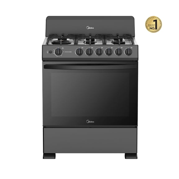Estufa de piso Midea con copete 30" MASTER COOK Plus Negra