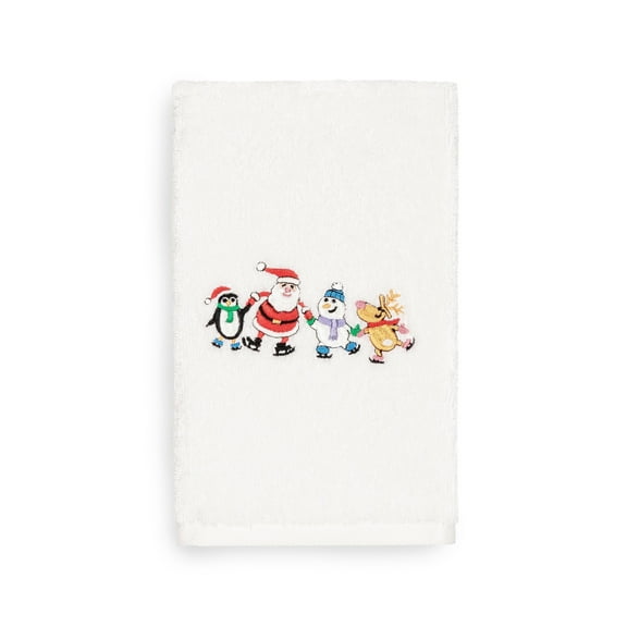 Authentic Hotel and Spa  Turkish Cotton Holiday Skating White Hand Towel