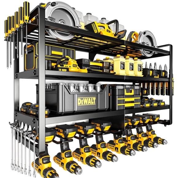 Organizador grande para herramientas eléctricas POKIPO de 4 niveles, resistente, soporta 400 lb