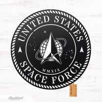 RealSteel US Military Branch Wall Art - Army, Navy, Air Force, Marine Corps, Coast Guard & Space Force (Navy/ Black)
