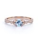 thumbnail image 3 of JeenMata Anillo de Compromiso Halo de 4 Puntas: Rubí y Moissanita de Corte Redondo de 1,2 TCW Creados en Lab: Hermoso Anillo de Compromiso con Pavé Cruzado; Baño de Oro Blanco de 18 K sobre Plata, 3 of 6