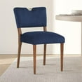 thumbnail image 5 of Pemberly Row Navy Blue Velvet Dining Chair with Gold Handle - Set of 2, 5 of 9