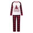 thumbnail image 2 of Family Christmas Pajamas Matching Sets Star Tree Letter Print Plaid Pajamas Sleepwear Pjs with Dog, 2 of 9