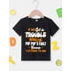 thumbnail image 2 of Boys' Summer Fashion Short Sleeve T-Shirt - "If We Get In Trouble It's My 's Fault Because I Listened to Him" Graphic Print, Casual Cotton Crew Neck Tee, 2 of 7