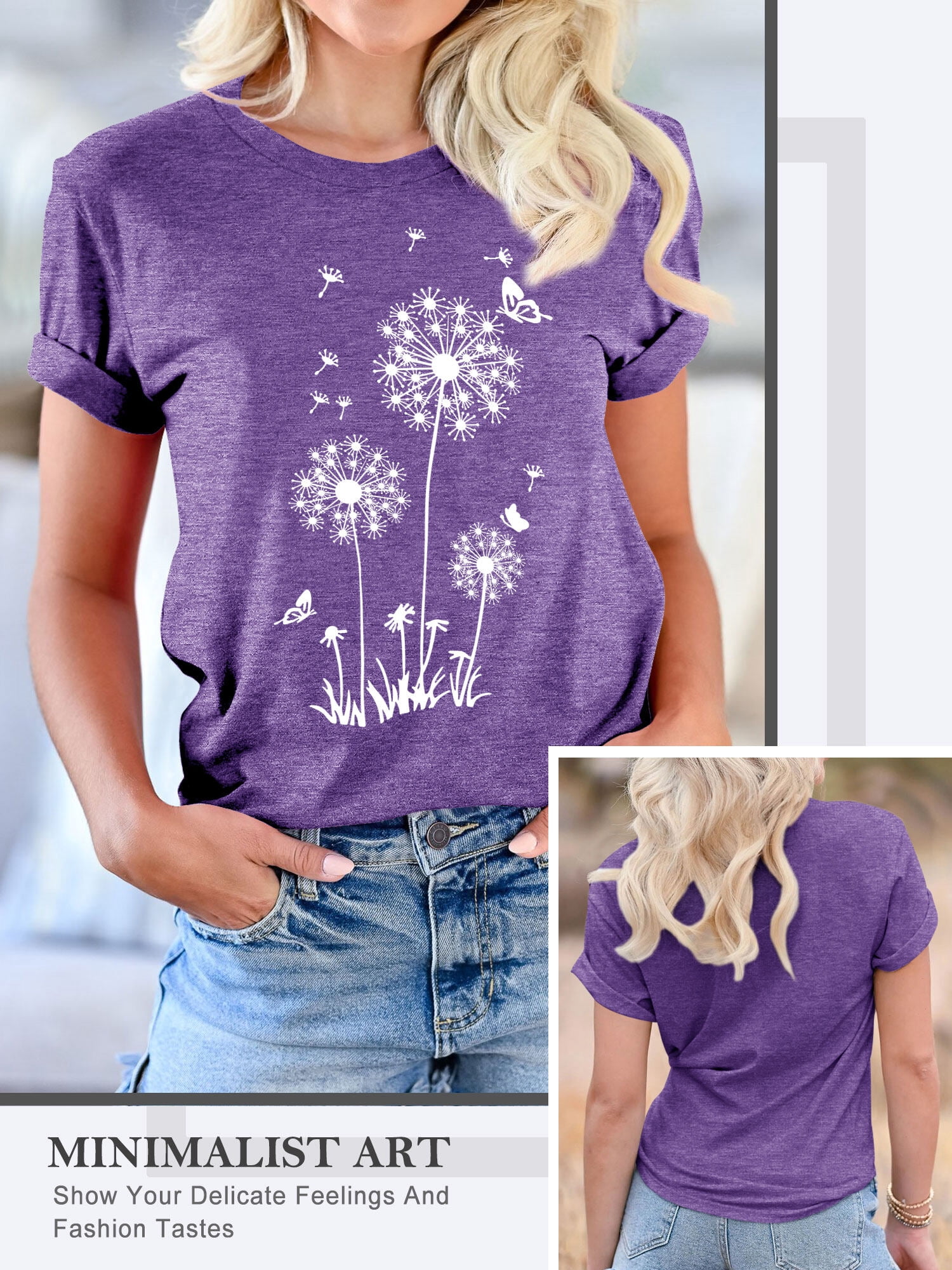 ZXSXSY Women's Floral Print Graphic Tee Crew Neck Short Sleeve T