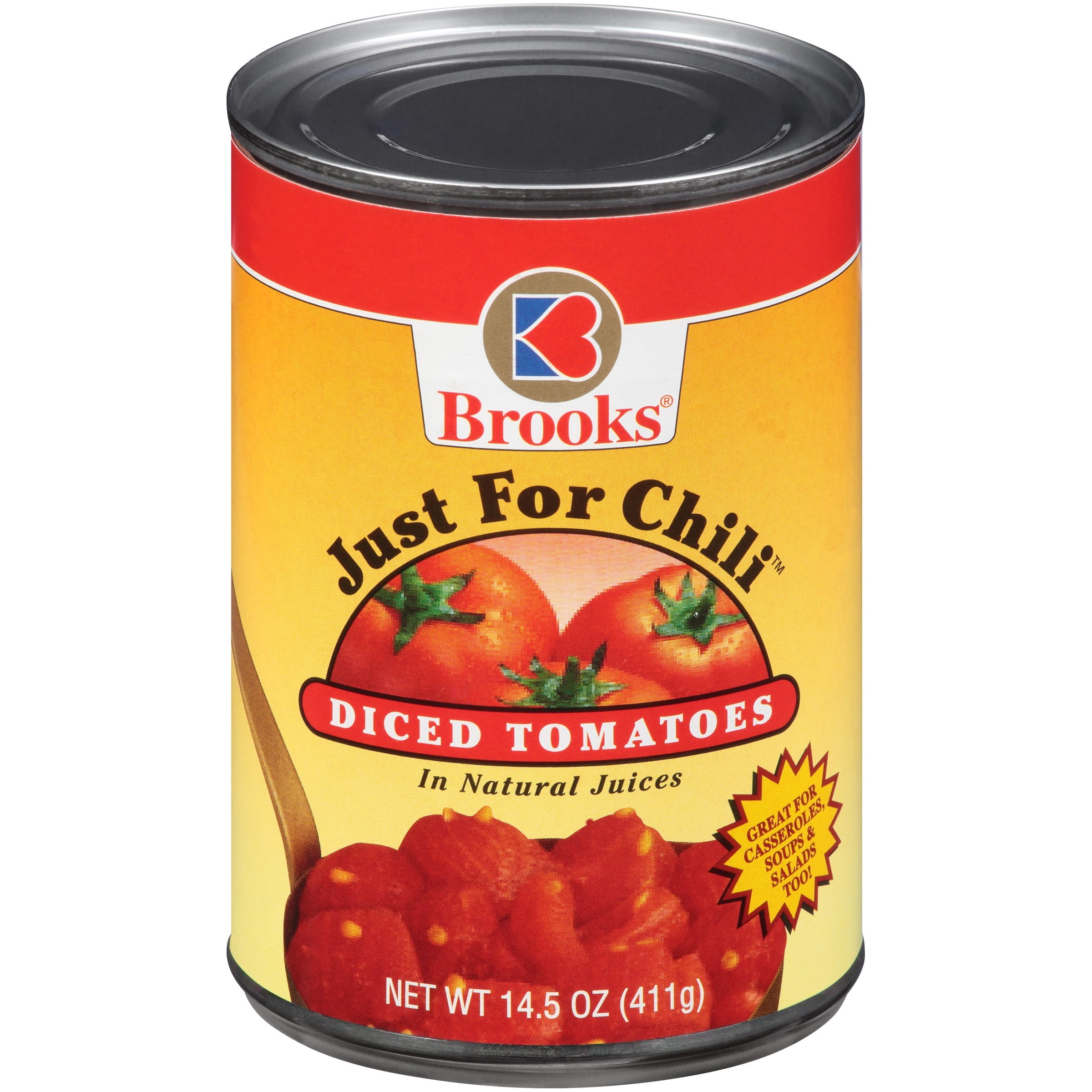 Brooks Just For Chili Diced Tomatoes In Natural Juices 14.5 Oz