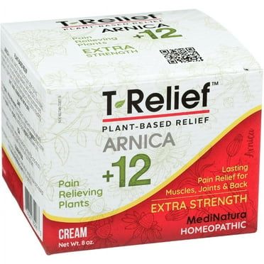 MediNatura T-Relief Arnica  12 Extra Strength 8 oz Cream