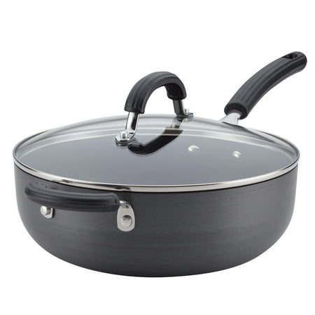 Circulon Chefs Pan - Circulon Hard Anodized Nonstick Covered Chef Pan with Helper Handle, 6-Quart