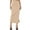 Beige, variant on VUPSGEZ Women's S~3X Side Slit Ponte Knit High Waist Mid Calf Long Pencil Skirt (Red,XXXL)