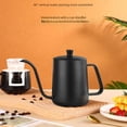 thumbnail image 2 of Cafetera de acero inoxidable 304 de boca pequeña, para uso doméstico, de boca larga, 2 of 6