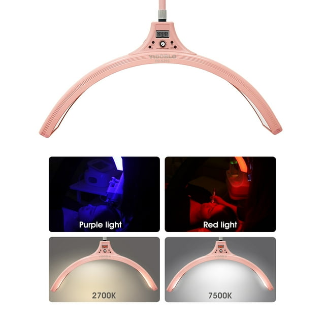 Yidoblo 60W LED Eyelash Floor Lamp Half Moon Lighting for Facial Beauty,Eyebrows,Selfie