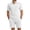 White, variant on Clossjun Summer Beach Outfits 2 Piece Short Sleeve Shirts for Male Shorts Vacation Outfits Sets for Men