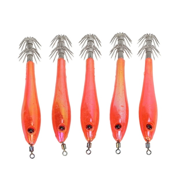 Simulation Squid Hook,5PCS Hard Fishing Lure Fishing Gears Artificial Squid  Hook Optimized for Excellence