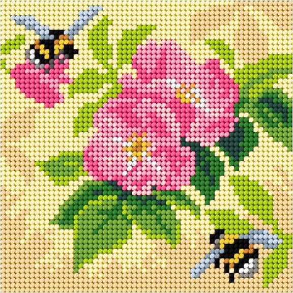 Needlepoint canvas for halfstitch without yarn Four Seasons - Spring 3545D