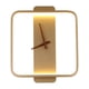 thumbnail image 2 of Relojes de pared 3D modernos con lámpara LED y pilas, decorativos de metal y hierro. Oro cuadrado, 2 of 9