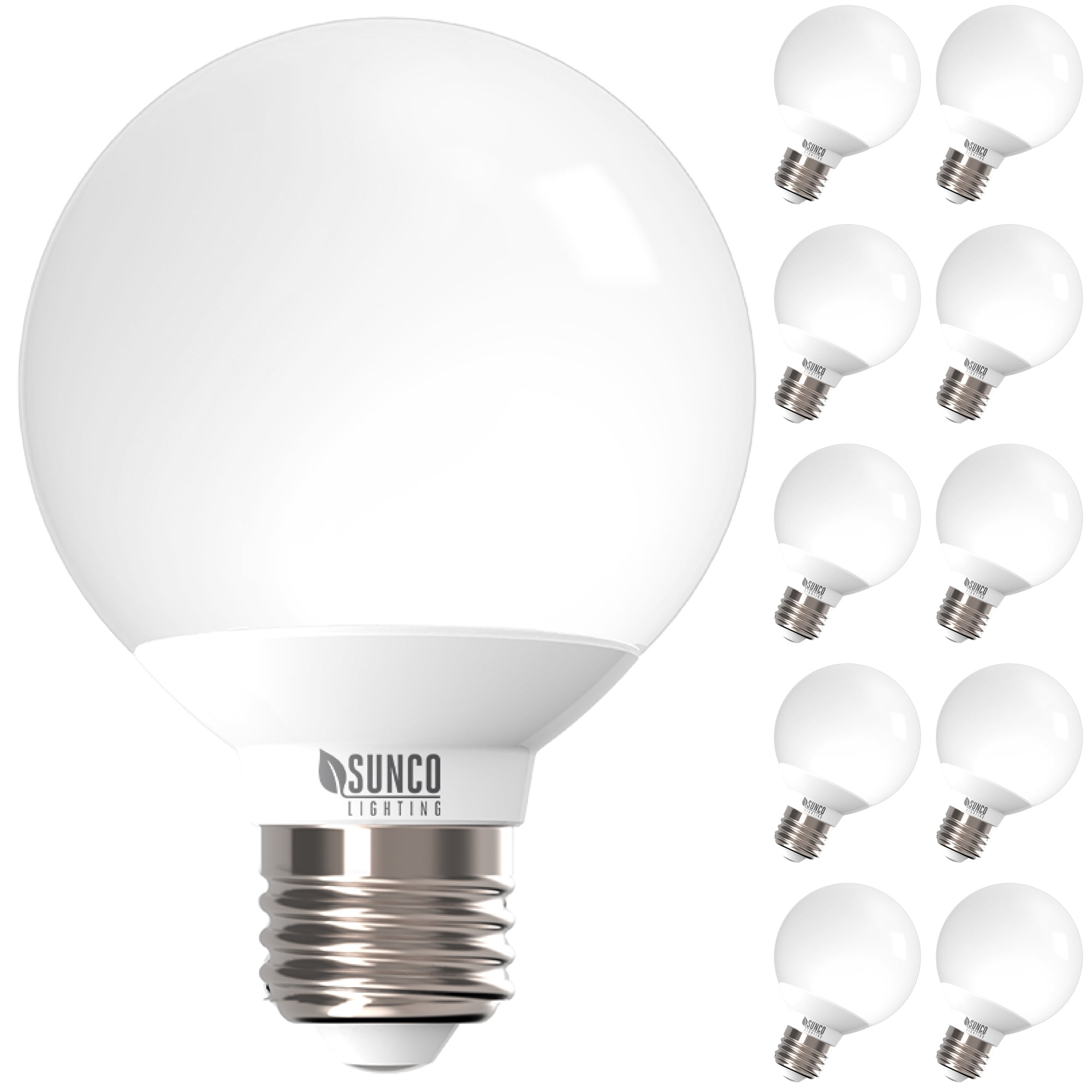 Pack of 2 Globe LED Light Bulb 11W = 60W E27 3500K Lamp 8000 Hours Warm White 