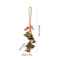 thumbnail image 3 of Christmas Bells Hanging Decor Vintage Metal with Rope Bow Tree Door Decor, 3 of 7