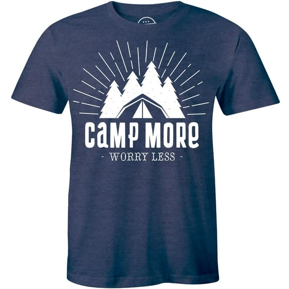 Camp More Worry Less Inspirational Travel Quote Spark Your next Adventure T-Shirt