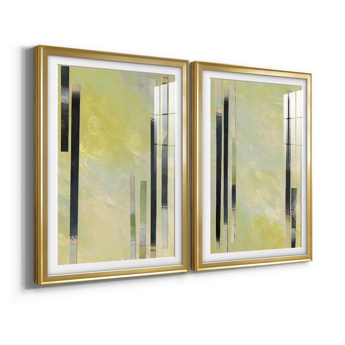 Wexford Home Neutral Assemblage I Premium Framed Print, 22.5" x 30.5" - Ready to Hang, Gold (Set of 2)
