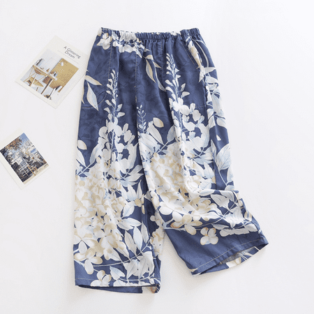 

Xerarch Capri Pants Women s Summer Thin Cool Cotton Pajamas Have Side Pockets To Wear Sunscreen Home Pants Cotton Loose Anti Mosquito Pants