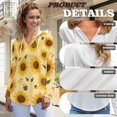 thumbnail image 6 of DISNIMO Bee Sunflower Printed Sweatshirts for Women Waffle Hoodies Long Sleeve Pullover Tops Trendy Sweatshirts for Daily Wear, 2XL, 6 of 7